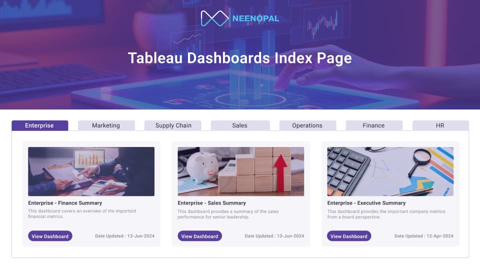Data & Analytics Landing Page