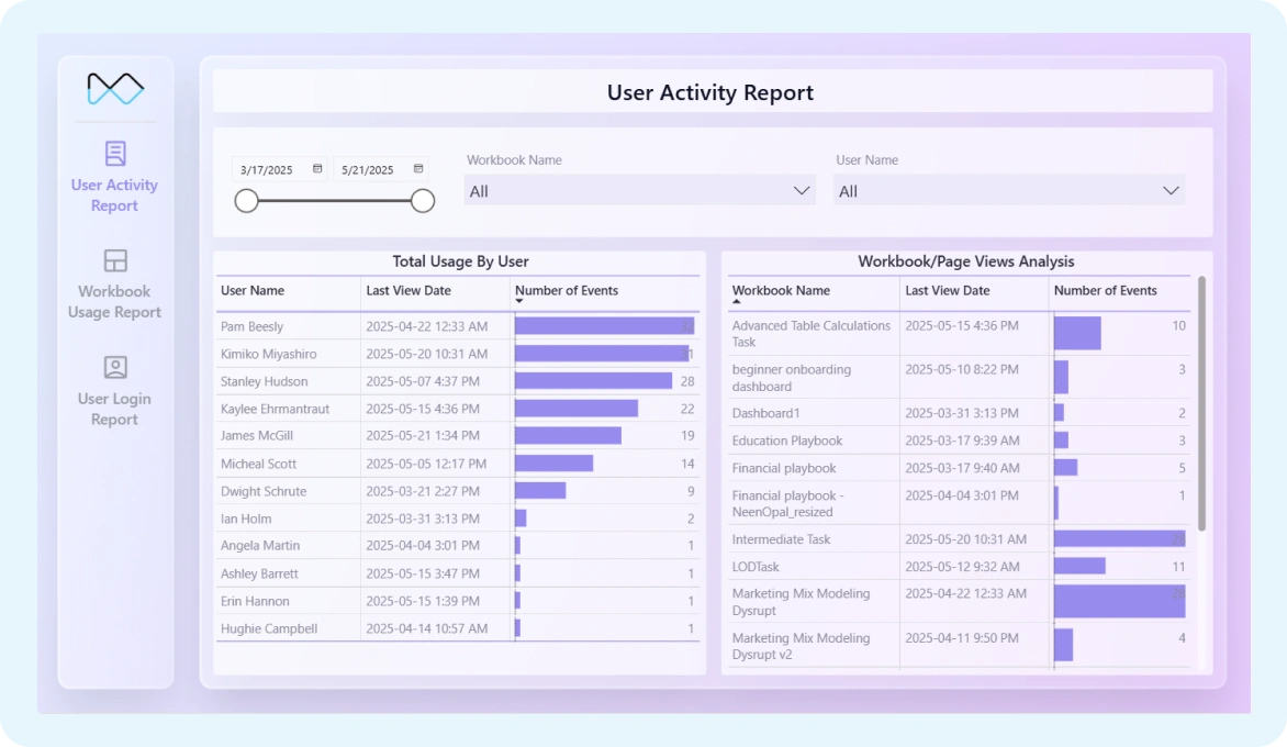 Custom Usage Report